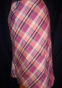 BANANA REPUBLIC Plaid A-line Skirt